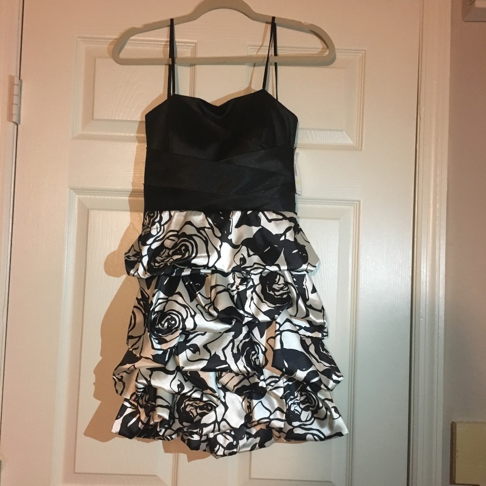 Brand new black and white formal cocktail dress